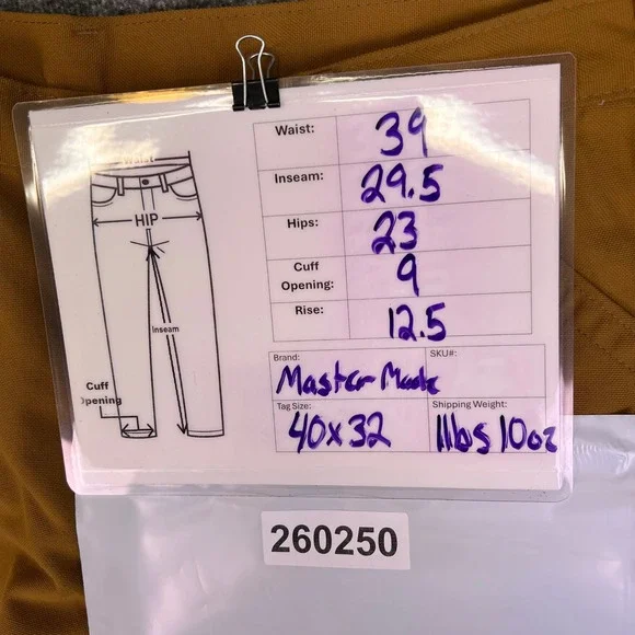 VTG Walls Master Made Carpenter Pants Mens 40x32 Tan Workwear Nylon USA Hunting - Picture 3 of 16